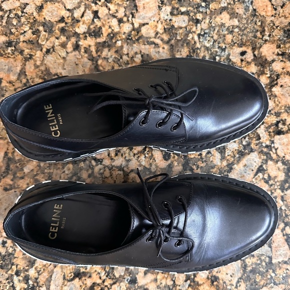 CELINE
RANGER LEATHER DERBY SHOES WITH CHECKERED SOLE - Picture 7 of 14